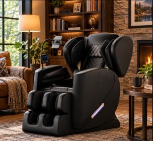 2024 Black, Zero Gravity Massage Chair Recliner