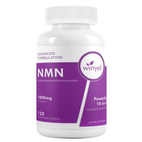 WINYEL Cellular Energy Complex Per Serving, 10-in-1 Formula, Zero Filler, With Vitamin C, Resveratrol, CoQ10, TMG, Quercetin & Glutathione Capsules