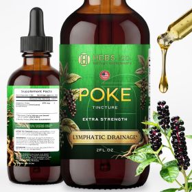 Poke Root Tincture Liquid Extract â€“ Extra Strength Lymphatic Drainage Support, 2 fl oz