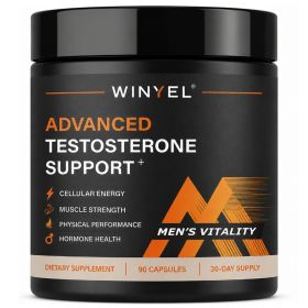 Testosterone Supplement for Men with Fenugreek, Tongkat Ali, Shilajit & Boron | Support Vitality, Energy & Muscle – 90 Capsules