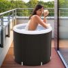 Outdoor Ice Plunge Tub with Lid - 66 Gal