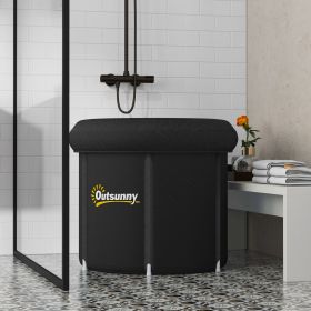 Athletes' Portable Cold Plunge Recovery Tub - Black