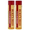 Strawberry Moisturizing Lip Balm Twin Pack By Burts Bees For Unisex - 2 X 0.15 Oz Lip Balm