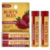 Strawberry Moisturizing Lip Balm Twin Pack By Burts Bees For Unisex - 2 X 0.15 Oz Lip Balm