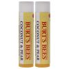 Coconut And Pear Moisturizing Lip Balm Twin Pack By Burts Bees For Unisex - 2 X 0.15 Oz Lip Balm