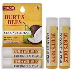 Coconut And Pear Moisturizing Lip Balm Twin Pack By Burts Bees For Unisex - 2 X 0.15 Oz Lip Balm