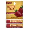 Strawberry Moisturizing Lip Balm Twin Pack By Burts Bees For Unisex - 2 X 0.15 Oz Lip Balm
