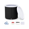 Outdoor Ice Plunge Tub with Lid - 66 Gal