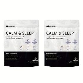 Sinpuyle | Calm & Sleep Adaptogenic Drink Mix | Raspberry Lemonade, 0 Sugars | 24 Packets (Option: 2)