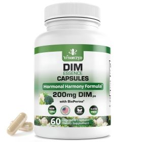 Estrogen Supplement for Hormone Harmony Skin Health Menopause Bloating and Mood Support 60 Count (Brand: Vitamized)