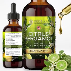 Citrus Bergamot Tincture Liquid Extract â€“ Extra Strength Heart Support Supplement, 2 fl oz (size: 2 Oz)