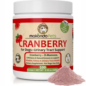 Dog Cranberry Supplement Natural Dog UTI Treatment Kidney Support for Dogs Supplement Powder Same as Cranberry Pills for Dogs Puppy Supplies for Dog P (Brand: Makondo Pets)
