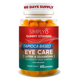 Zeaxanthin and Lutein Eye Care Vitamins for Adults and Kids Gummy Vitamin for Eye Health Supplements for Eyes Vegan Non GMO Gluten Free Kosher Halal G (Brand: Simply8)