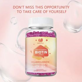 SINPUYLE Biotin 12000MCG Beauty Gummies With Collagen & Keratin | 60 Count (Option: 1)